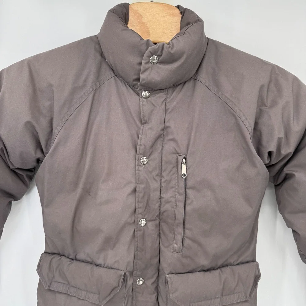 The North Face Puffer Jacket Mens S Brown Vintage No Hood Goose Down USA Made